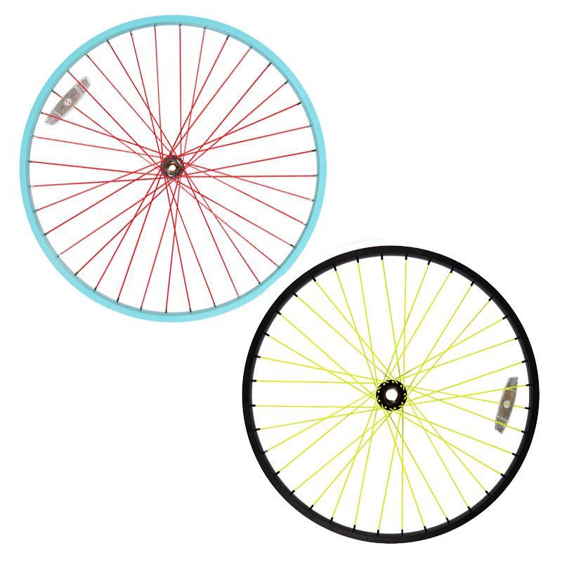 SHOP ALL WHEELS | Light Blue & Red Wheel | Black & Neon Yellow Wheel FEATURED