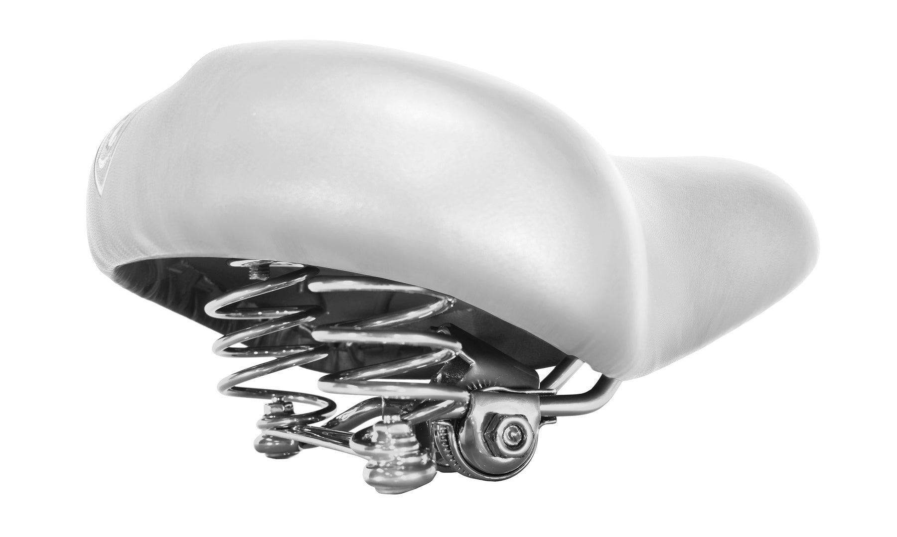 White Cruiser Saddle with Colored Hardware | Villy Custom