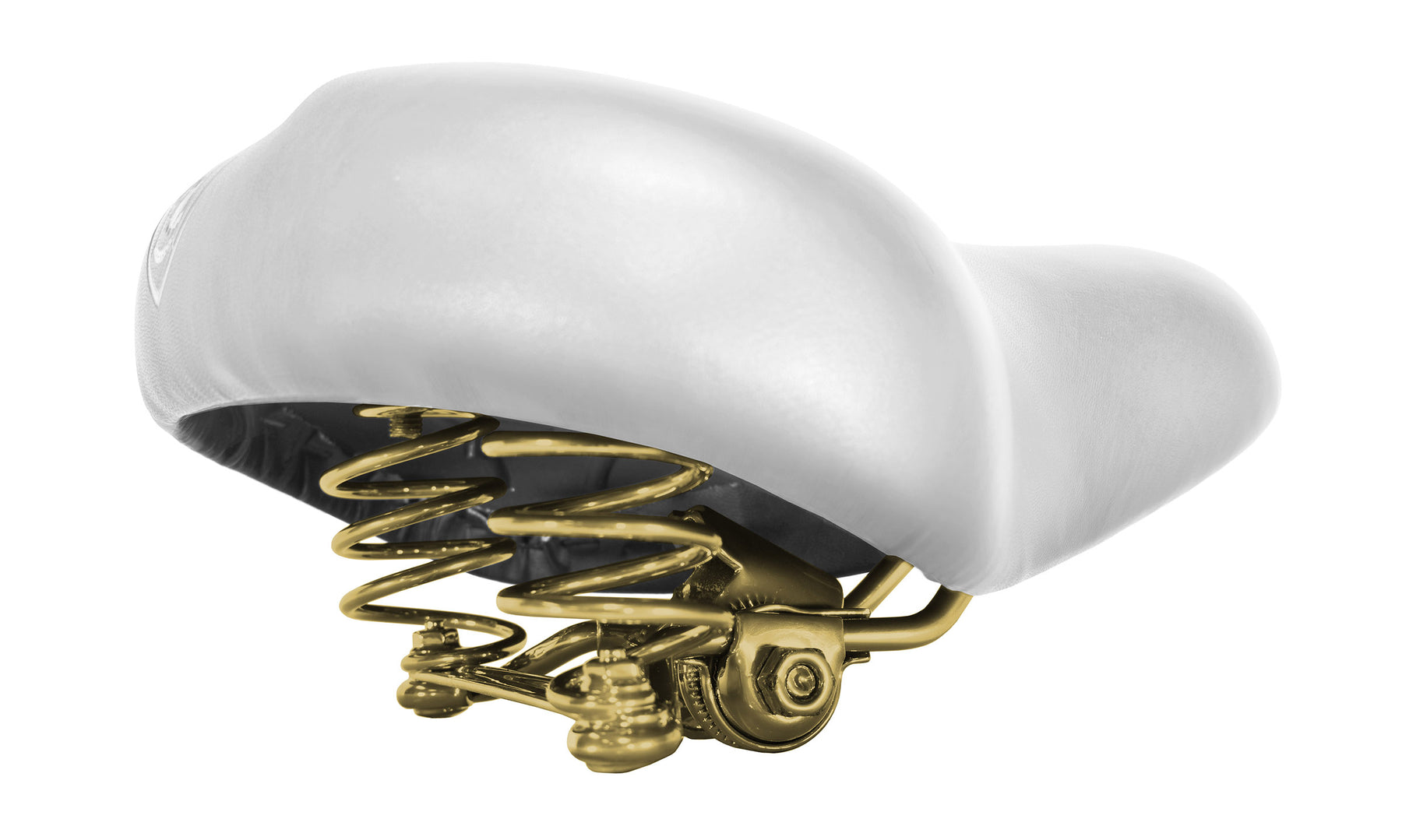 White Cruiser Saddle with Colored Hardware | Villy Custom