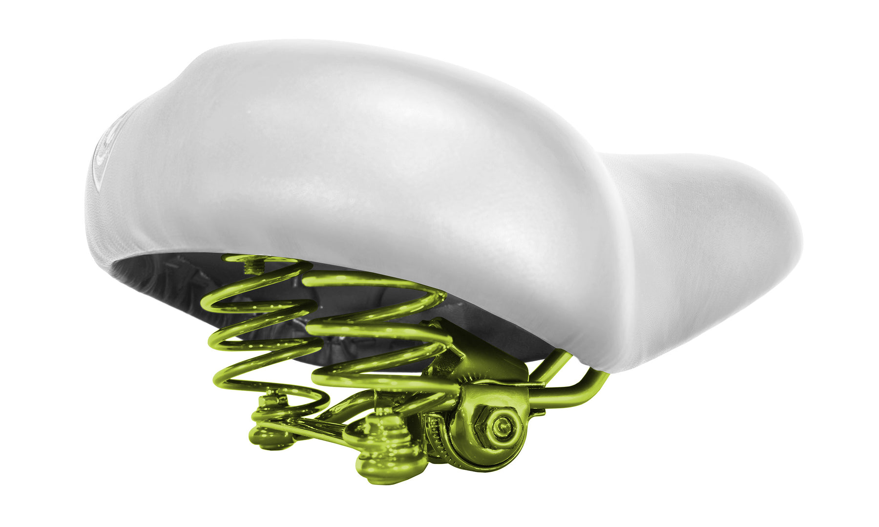 White Cruiser Saddle with Colored Hardware | Villy Custom