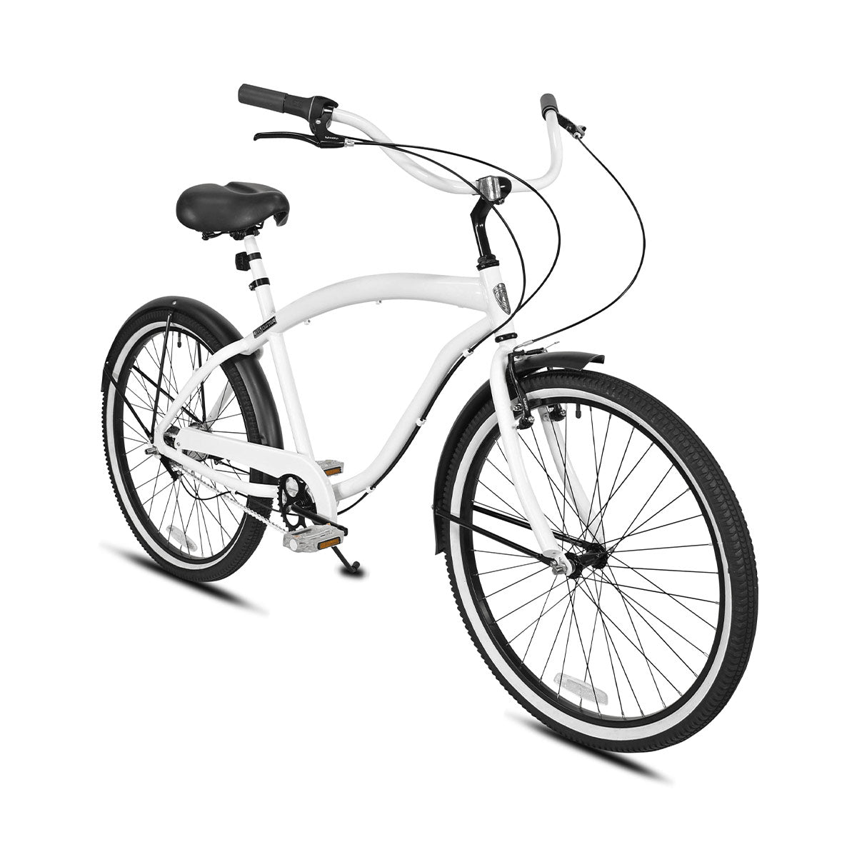 Cal | White 3-Speed Cruiser Bike
