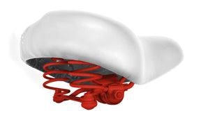 White Cruiser Saddle with Colored Hardware  | Villy Custom